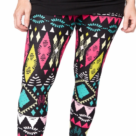 Agnes & Dora Leggings S/M Batik'd Party BRIGHT COLORFUL NWT in Original Dust Bag - Picture 1 of 13